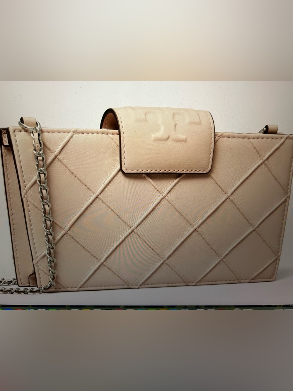New Tory Burch Quilted Mini Fleming Crossbody Soft Pink $420